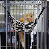 Fashion Cat Kitty Hammock for Pet Ferret Chinchilla Rabbit Puppy Cozy Warm Fleece Bed Bunk Cage Chai, 1