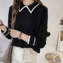 홍공장 도톰 데일리 카라니트티 긴팔니트 긴팔티셔츠