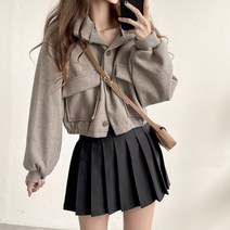 입꼬 오오티 모직 밴딩 크롭 숏자켓/코트5color