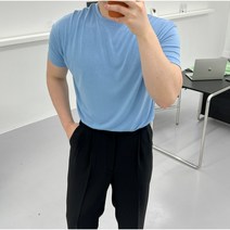 남자 여름 머슬핏 라운드 쿨링 기본 반팔티셔츠 9Color