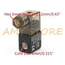 게이트 밸브 버터플라이 전기 부품 AC 220V 4.5VA 또는 6.0VA 50/60Hz 공압 솔레노이드 코일 4V210 DC 12V/24V 24V/36V/110V/220V/380, [03] 380V, 03 380V