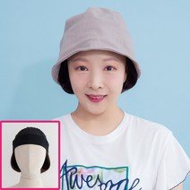 항암 모자가발 보브단발 기능성고열사 새론모, 브라운