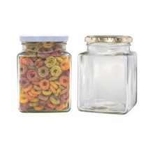 [유리병] 사각꽃차740 1개 740ml, 검정마개