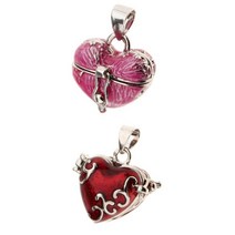 GHSHOP 2 X 합금 애완 동물 화장 항아리 펜던트, 설명한대로, 핑크+레드, 합금, 에나멜