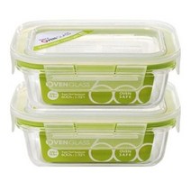 코멕스 오븐글라스 유리용기, 370ml, 2개