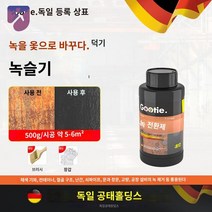 녹환원제 녹전환 철 금속 부식방지 제거 스텐 자전거 자동차 가정용 산업용 녹전환제 녹방지 특수방청도료 금속부식방지 연삭 녹제거제 고형녹 녹제거제, 독일 녹전환제 500g 약 5-6㎡/무분쇄