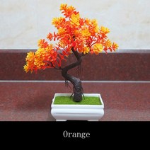 화분 분재 인공 식물 인조 나무 A5740 그린/퍼플/오렌지/옐로우/레드 홈 크리스마스 사무실 장식, 04 A57-4