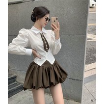 HQINT 여성 투피스 세트 캐주얼 상하세트 치마 바지 정장 정장세트 가을 겨울 ZB-19964