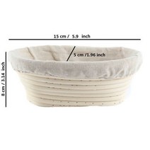 국화빵틀 잉어빵 팬케이크만들기 크로와상붕어빵 수플레팬케이크 타원형 반죽 Banneton Brotform 등나무 빵 교정 바구니 라탄 고리 버들 발효 사워 도우 천 커버 포함 136, size 15x8x5cm