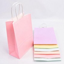 쇼핑백 아이윙스 IDG 캔디파스텔쇼핑백 쇼핑백(중) 쇼핑백6개입, 혼합