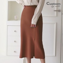 [커스텀에이블]텐션 옆슬릿 H라인 밴딩 스커트_C2209SK091C