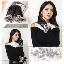[EVENT증정] 럭셔리 스마트폰 터치 밍크 가죽 여성장갑