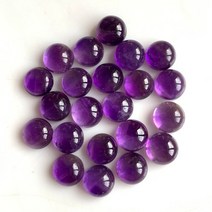 탑퍼젬 5Pcs AAA 품질 3mm16mm 천연 자수정 원석 카보숑 로트, 4mm, 5 Piece