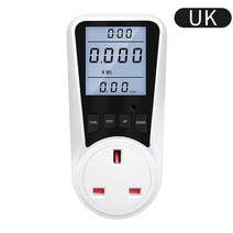 220V 디지털 전력계 AC EU LCD 전기 소비 측정기 소켓 와트 Kwh 에너지 미터 FR US BR 전력 분석기, CHINA, UK Plug