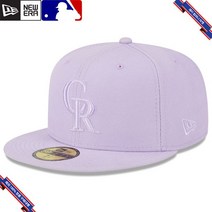 [미국정품] 912141 스냅백 캡모자 MLB [콜로라도 로키스] 뉴에라 2023 Spring Color Basic 59FIFTY Fitted Hat - Lavender