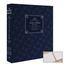 제이앤에이치 스토리앨범 4 x 6 백지포켓 50매, 클래식 블루