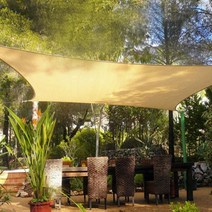 옥상 루프탑 인테리어 삼각 사각 방수 차양막 햇빛차단막 주차장 여름 어닝, 1개, 삼각5M 딥베이지