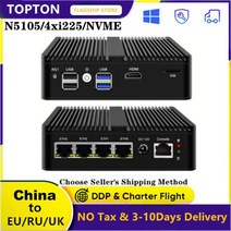 미니 PC 소형 mini 컴퓨터 PfSense 방화벽 N5105 라우터 4x 인텔 i225V B3 2.5G LAN 2x ddr4 NVMe 산업용 팬리스 4xUSB HDMI2.0 O, 해외공급사, OPNsense + UK, 8GB DDR4 128GB NVMe