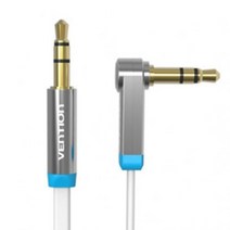 일음샵주_(오젬) 커브 AUX 프리미엄 오디오 케이블 (2m) AUX케이블 차량음향케이블 스피커케이블 카오디오케이블 AUX단자케이블**em피, 화이트, 음~^커브AUX프리미엄오디오케이블2M