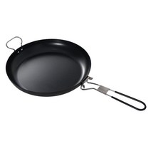 피크닉 캠핑 조리기구 들러붙지 않는 프라이팬과 냄비 프라이팬 경량, 12inch, 블랙, 철, 1개