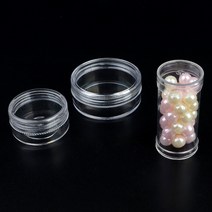 백수청년 화장품케이스 액체괴물케이스 1P 투명케이스 원형투명케이스 약통 약케이스 악세사리보관함 악세사리케이스 플라스틱원통, 1개