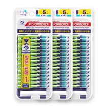 덴탈프로 잭스 치간칫솔 5호 1.5mm 15p x 3개 +사은품, 상세페이지 참조2, 4호 M 1.2mm 15p 3개