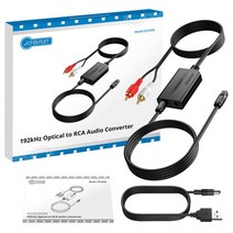 vhs변환 비디오테이프변환 autoutlet 192khz 24bit dac 변환기 광학 spdif toslink to rca 아날로그 오디오 어댑터 휴대용 pcm 형식 스테레오, rca 남성에 spdif