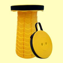 솔바스 휴대용 접이식의자 캠핑 낚시 등산 의자, 옐로우+방석