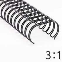 국산 튼튼한 3:1 스틸 와이어링 12.7mm 제본링 노트 책 제본 스프링 분철 용품 링 바인더 교재 문제집 연습장 만들기 제본기, 색상, 검은색