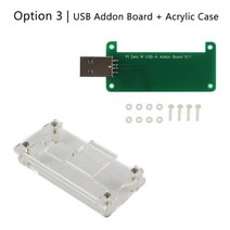 라즈베리 파이 제로 USB 애드온 확장 보드 USBA 2 W WH 1.3 용 아크릴 케이스가있는 보드에 추가, Board with Case_CN