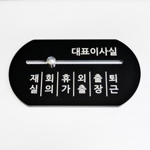 라운드형 재실 표찰 표지판 안내판 무브형 부재중 회의중 외출 휴가 퇴근 알림 상황, 기본타입 (네이버톡톡/카카오톡채널 내용 전달), a. 3M 양면테이프(실내외공용)