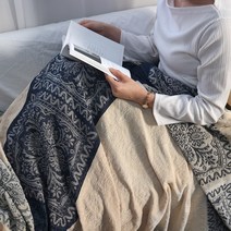 보헤미안 에스닉 양면 니트 감성 쇼파커버 캠핑 블랭킷 담요 베르 2size