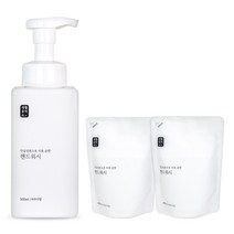 생활공작소 핸드워시 파우더향 500ml x 1입 + 리필 400ml x 2입