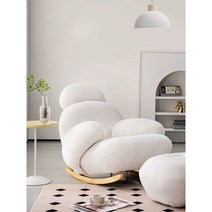 흔들 의자 발코니 라운지 의자 거실 레저 소파, 그래스그린+머리받침대(양벨벳)-등받이다양한위치조절가능