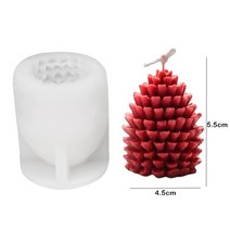 크리스마스 실리콘 양초 금형 DIY 눈사람 소나무 콘 엘크 양초 만들기 키트 산타 클로스 비누 수지 금형 선물 공예 홈 장식, 솔방울