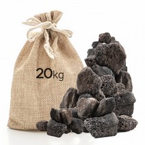 미미네스톤 세척 화산석블랙 20kg전후 (크기모양랜덤)