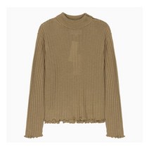 [메종마틴마르지엘라] (당일) 22FW 메종 마르지엘라 스티치 넥 지퍼 브라운 여성 골지