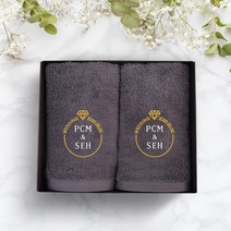 송월타올 결혼 결혼식 웨딩 답례품 수건 인쇄무료, 1개, 14. 40수 220g 더무지 - 갈색