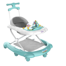 EAGLE PEAK 접이식 높이조절 보행연습 신생아 보행기, 디럭스 그린