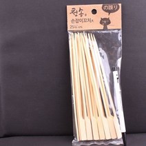 청송 대나무 손잡이 꼬지 대 20cm 25개, 3개