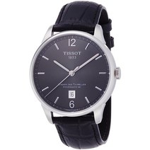 Tissot 남성용 T0994071644700 Chemin Des Tourelles Powermatic 81 아날로그 디스플레이 스위스 오토매틱 블랙 시계 586522