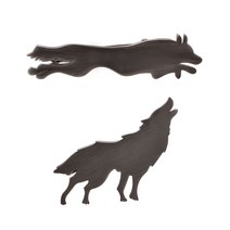 Yoursfs 넥타이 핀 동물 세트 블랙 유행 남성 2 개 늑대 타이 핀 독특한 재미 넥타이 핀 액세서리 선물