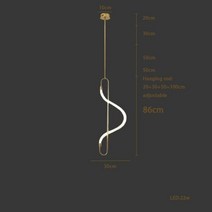 LED 북유럽 황금 흰색 미니멀리즘 디자이너 램프 조명 펜던트 식당용, 64.86cn - Silver (chrome)-Warm