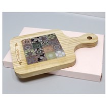 원목냄비받침 DIY 모자이크 타일 원목 냄비받침 참여수업 유치원 어린이집 미술 만들기, 1개