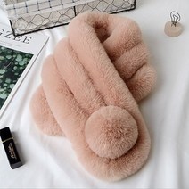 DBP688046왕방울퍼머플러/퍼목도리/퍼머플러/겨울목도리/밍크워머/여성머플러