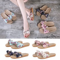 뭉게구름 플라워리본 슬리퍼, 핑크, 1개
