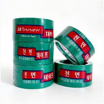 금성케이앤티 청면테이프 (선택1) 청색테이프 박스포장 부착용, 5개