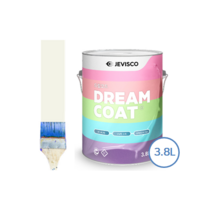 [제비스코페인트] 제비스코 드림코트 에그쉘광 친환경 페인트 3.8L, 화이트