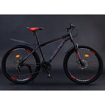 산악자전거 입문용 MTB 하이브리드 30단 26인치 27.5인치, 블랙레드 - 스포크휠
