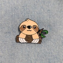 BC023 동물 나무늘보 긔요미 케릭터 배지 브로치 뱃지 배찌